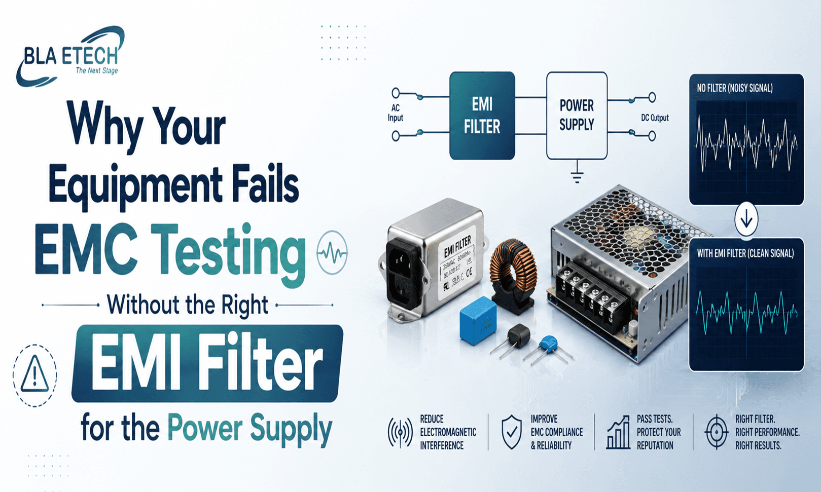 Why Your Equipment Fails EMC Testing Without the Right EMI filter for the power supply