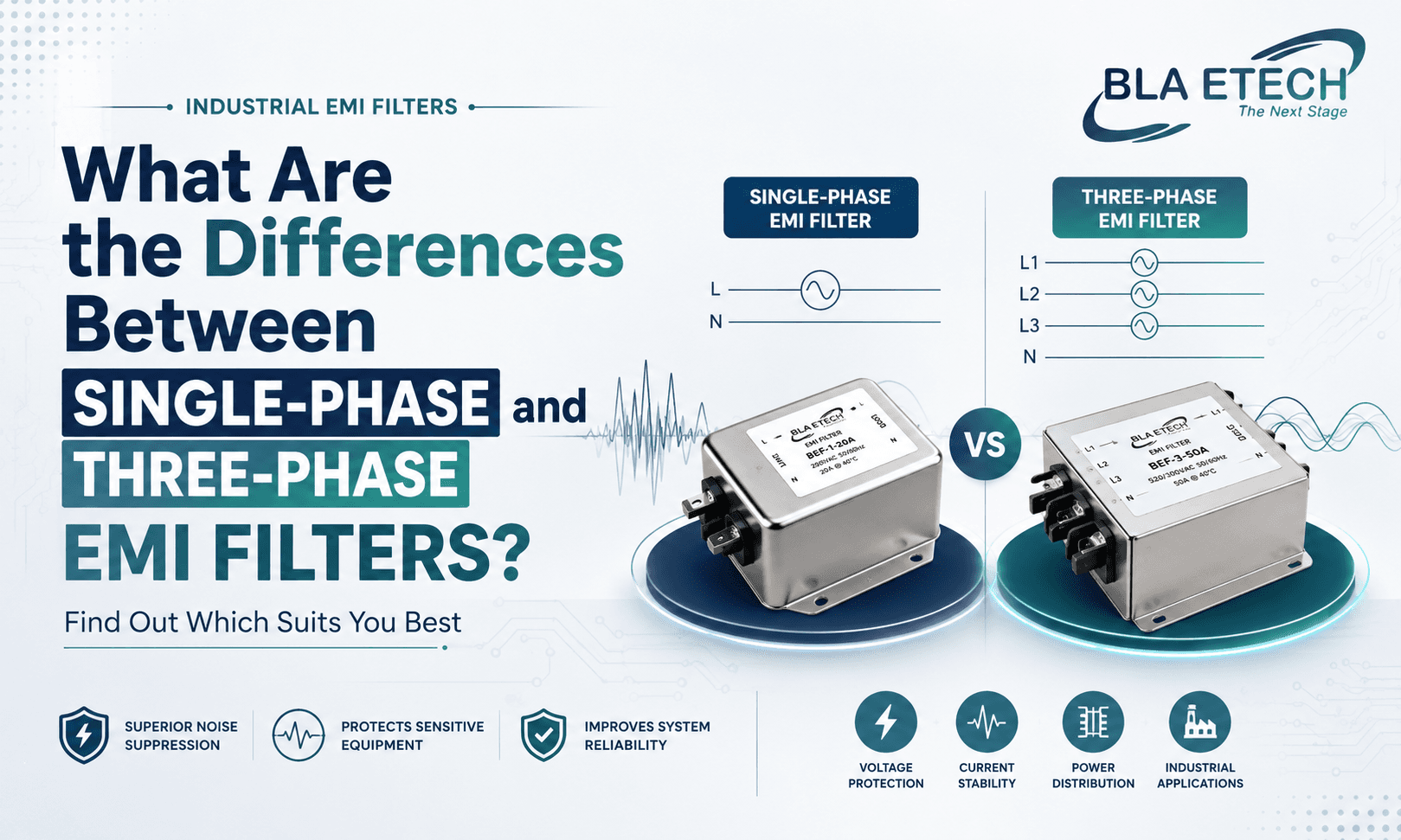 What Are the Differences Between Single-Phase and Three-Phase EMI Filters? Find Out Which Suits You Best
